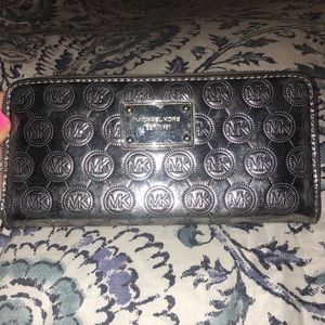 Metallic silver Michael Kors Wallet